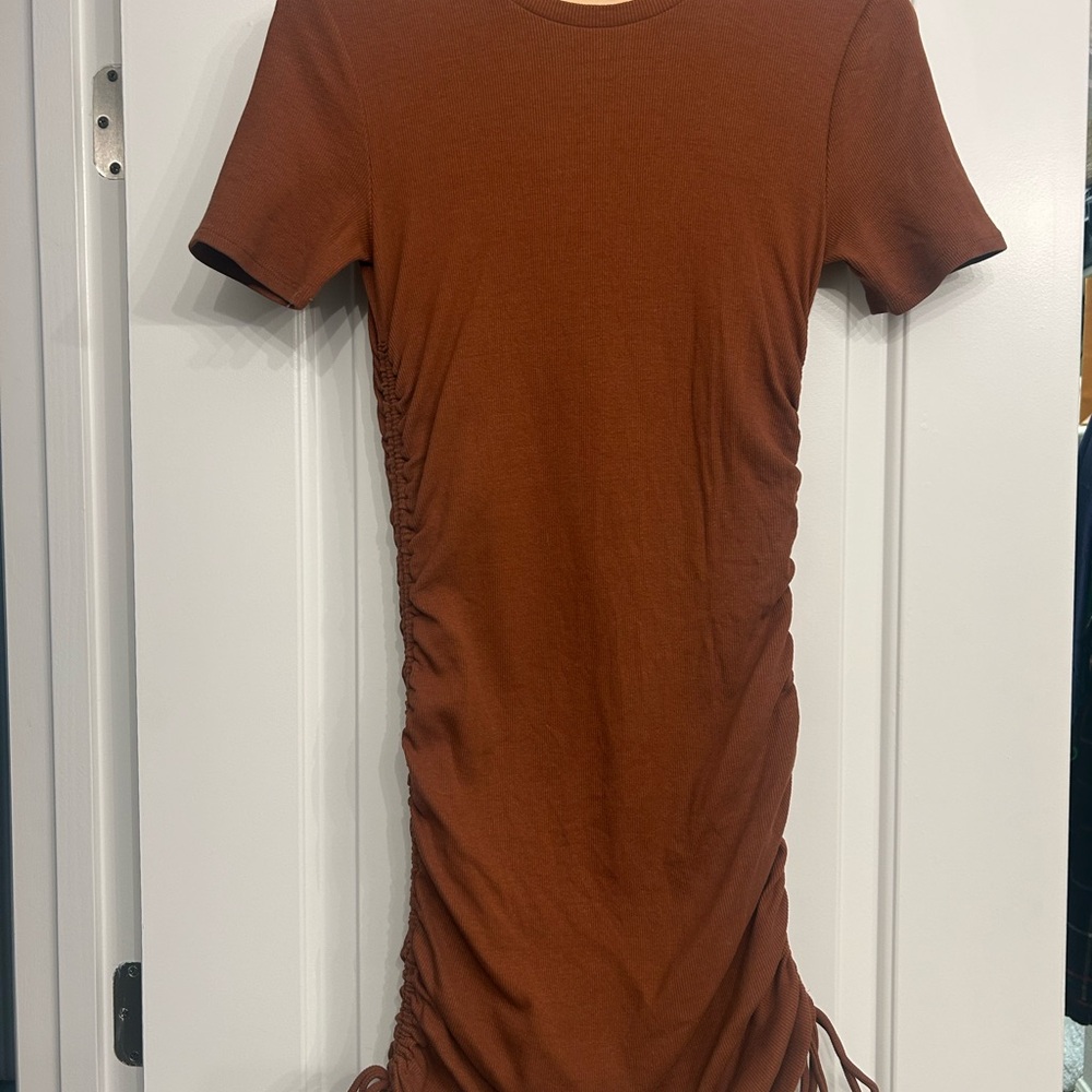 Zara Terracotta Ribbed Top